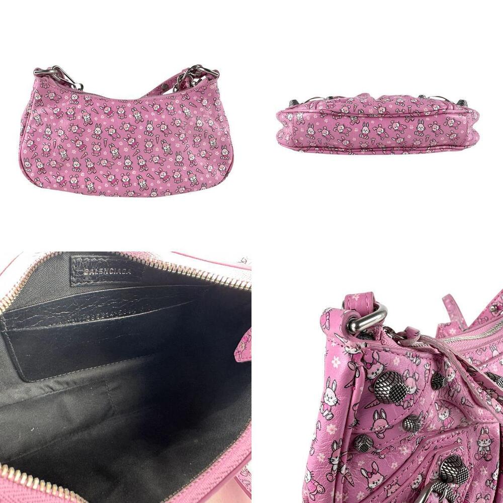 Balenciaga Bunny Bag Shoulder Pink Cagoule Le Leather Handbag - Picture 3 of 4